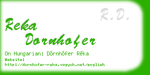 reka dornhofer business card