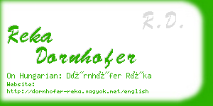 reka dornhofer business card